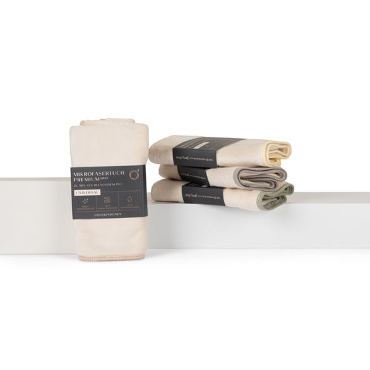 Premium Mikrofasertuch 4er-Set Creme