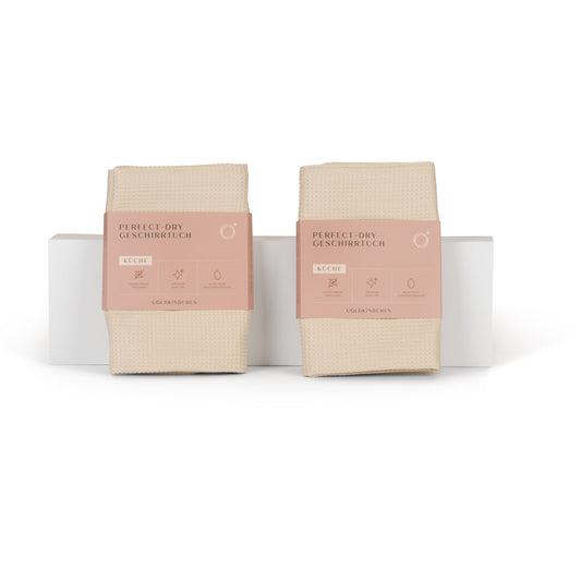 Perfect-Dry Geschirrtuch 2er-Set Creme