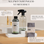 Allzweckreiniger-Starterset: Konzentrat, Mischflasche und Premium Mikrofasertuch
