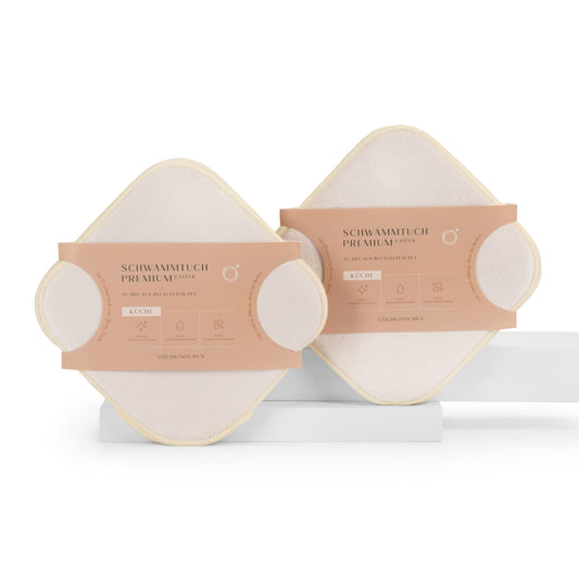 Premium Schwammtuch 4er Set Creme