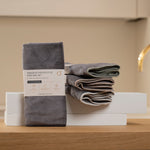 Premium Mikrofasertuch XL 4er-Set Grau / Bunt