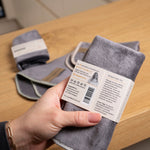 Premium Mikrofasertuch XL 4er-Set Grau / Bunt