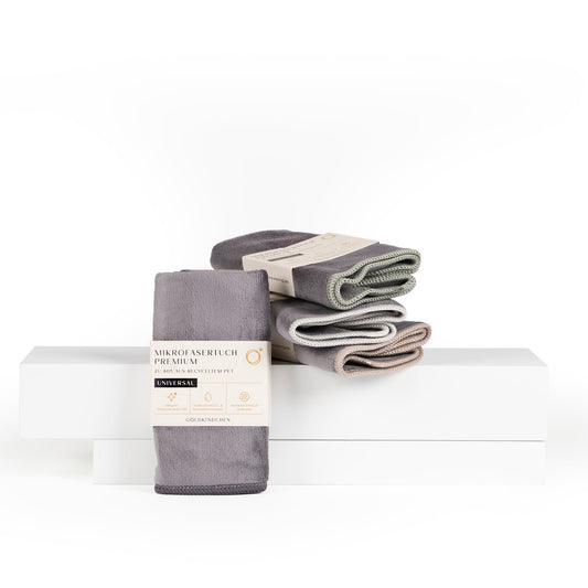 Premium Mikrofasertuch 4er-Set Grau / Bunt